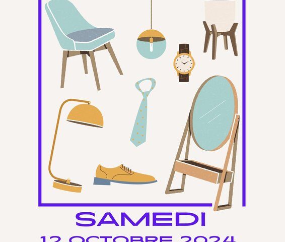 Affiche pour la brocante d'octobre du SEF